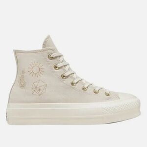 Converse Chuck Taylor All Star Platform Desert Sand Light Gold Women's Size 8